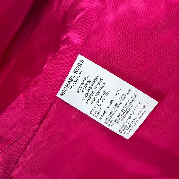 Michael Kors Collection Wool Melton Reefer Coat Sz 2 - Picture 10 of 13